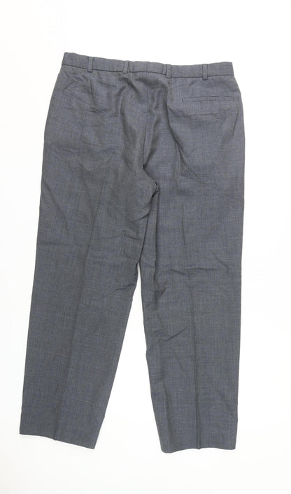 Marks and Spencer Men's Grey Wool Suit Pants L