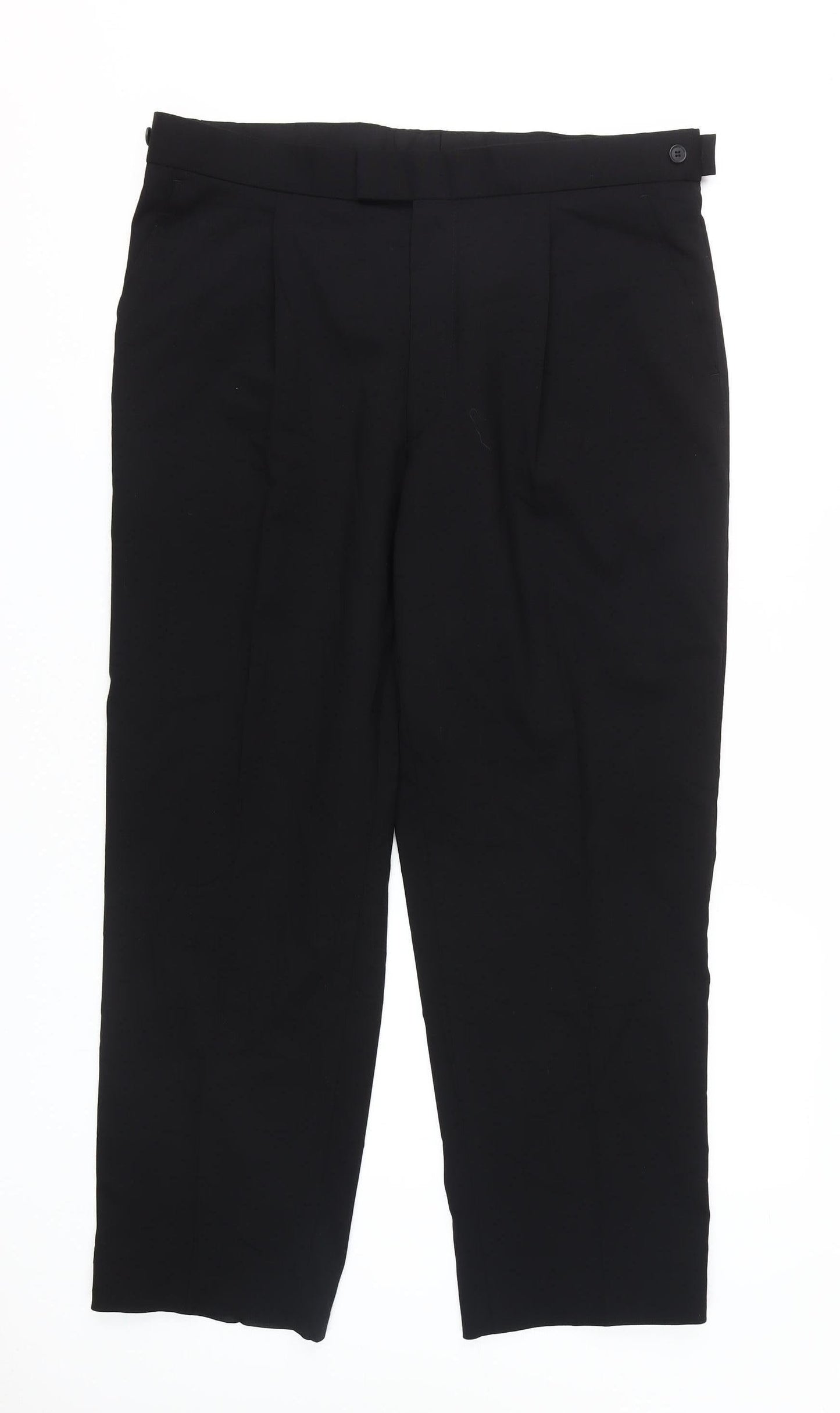 Moss Bros Men's Black Trousers, Size 36