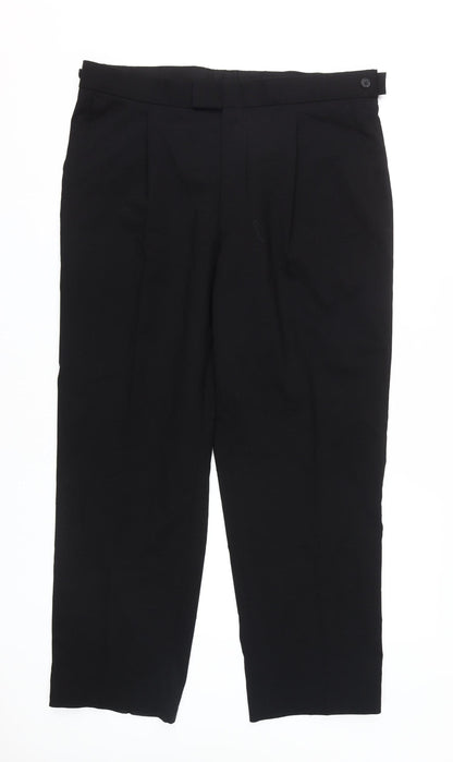 Moss Bros Men's Black Trousers, Size 36