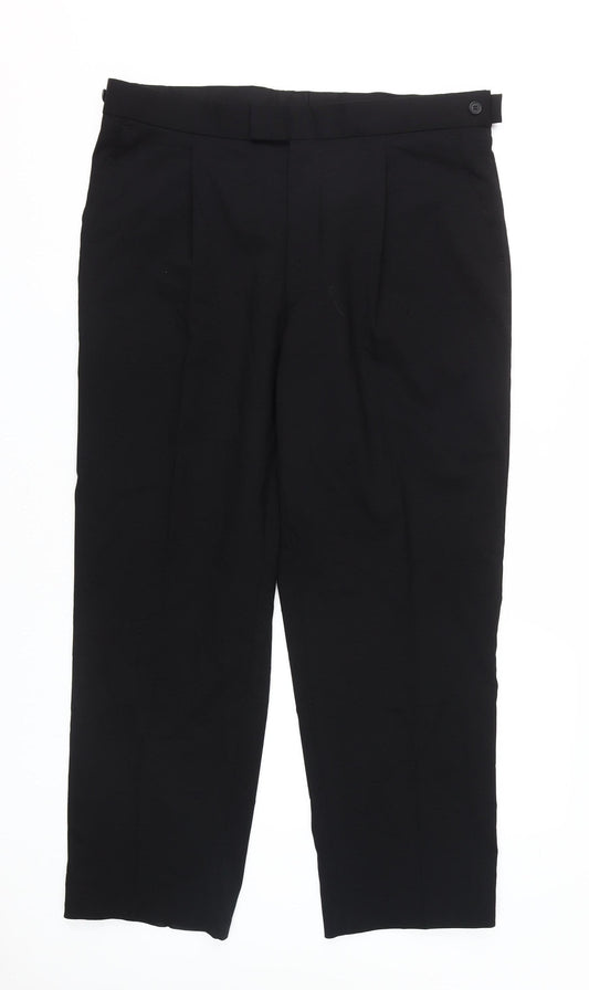 Moss Bros Men's Black Trousers, Size 36