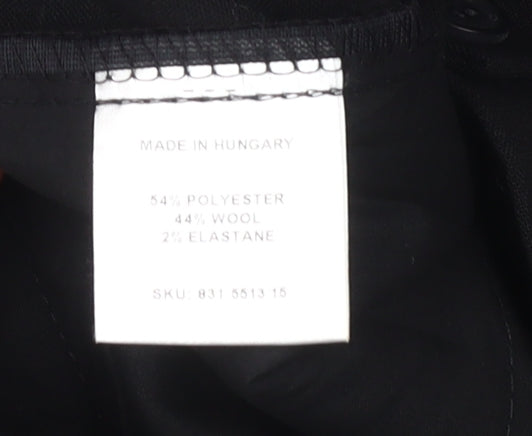 Moss Bros Men's Black Trousers, Size 36