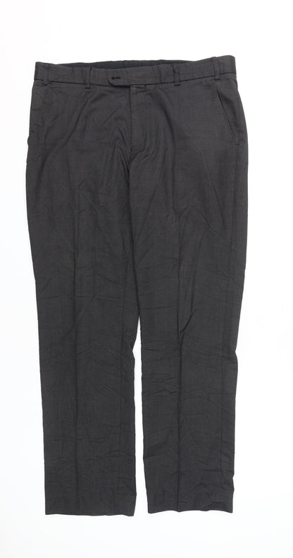 Burton Men's Black Regular Fit Trousers Size 36