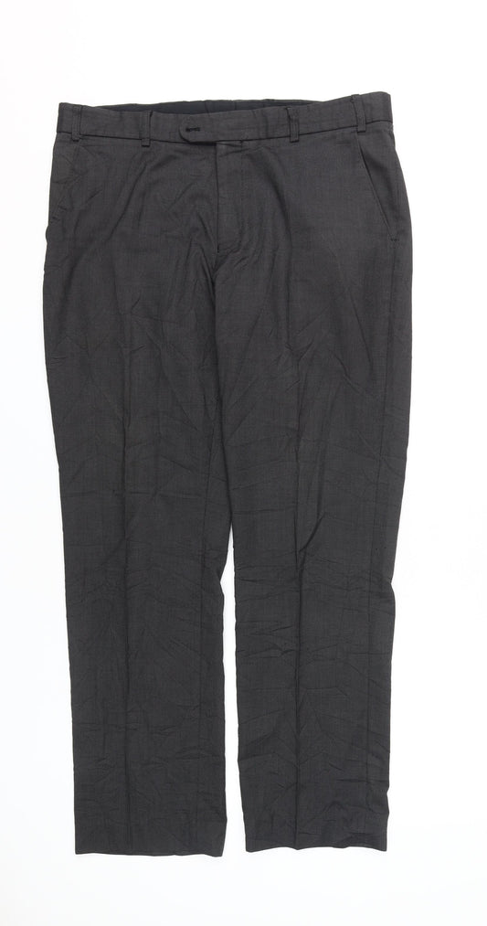 Burton Men's Black Regular Fit Trousers Size 36