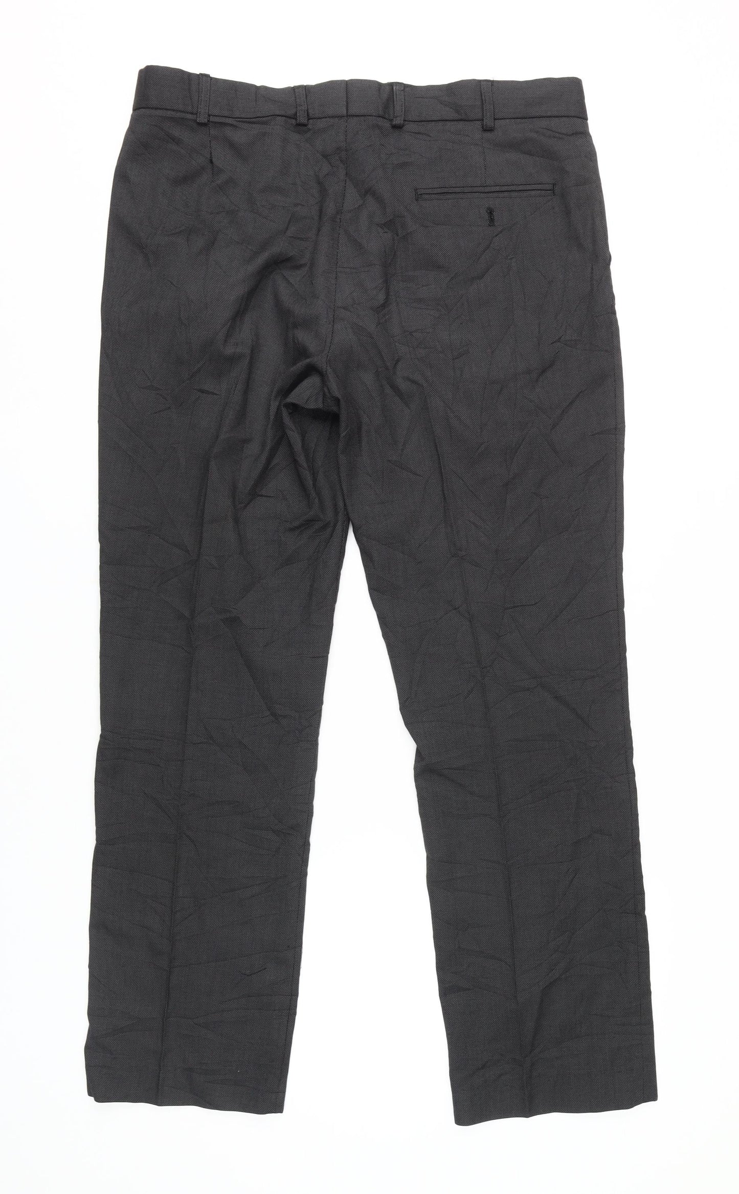 Burton Men's Black Regular Fit Trousers Size 36