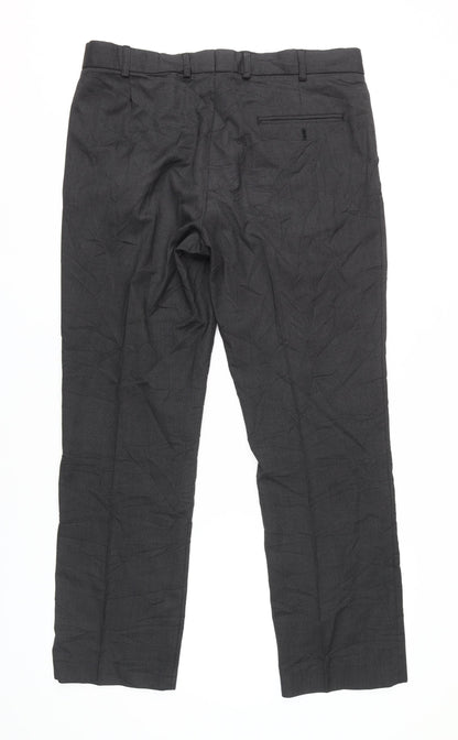 Burton Men's Black Regular Fit Trousers Size 36