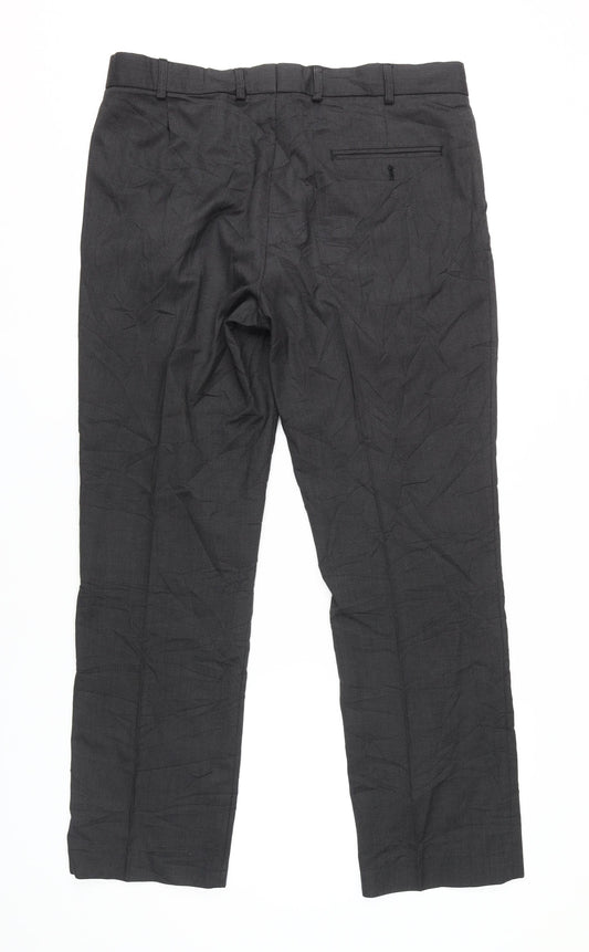 Burton Men's Black Regular Fit Trousers Size 36