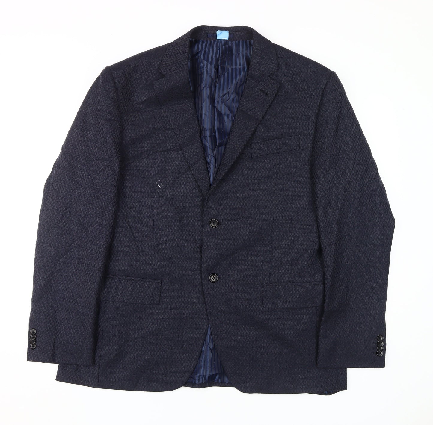 Mens UK Size 44 Jeff Banks Regular Blue Suit Jacket