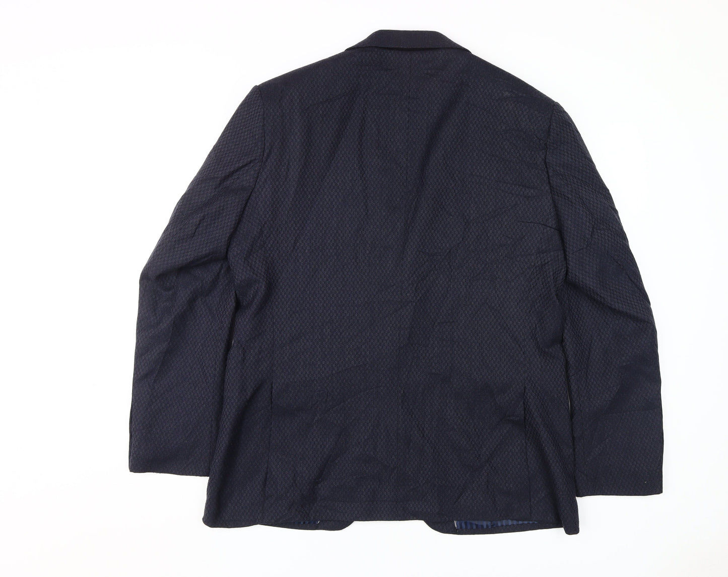 Mens UK Size 44 Jeff Banks Regular Blue Suit Jacket