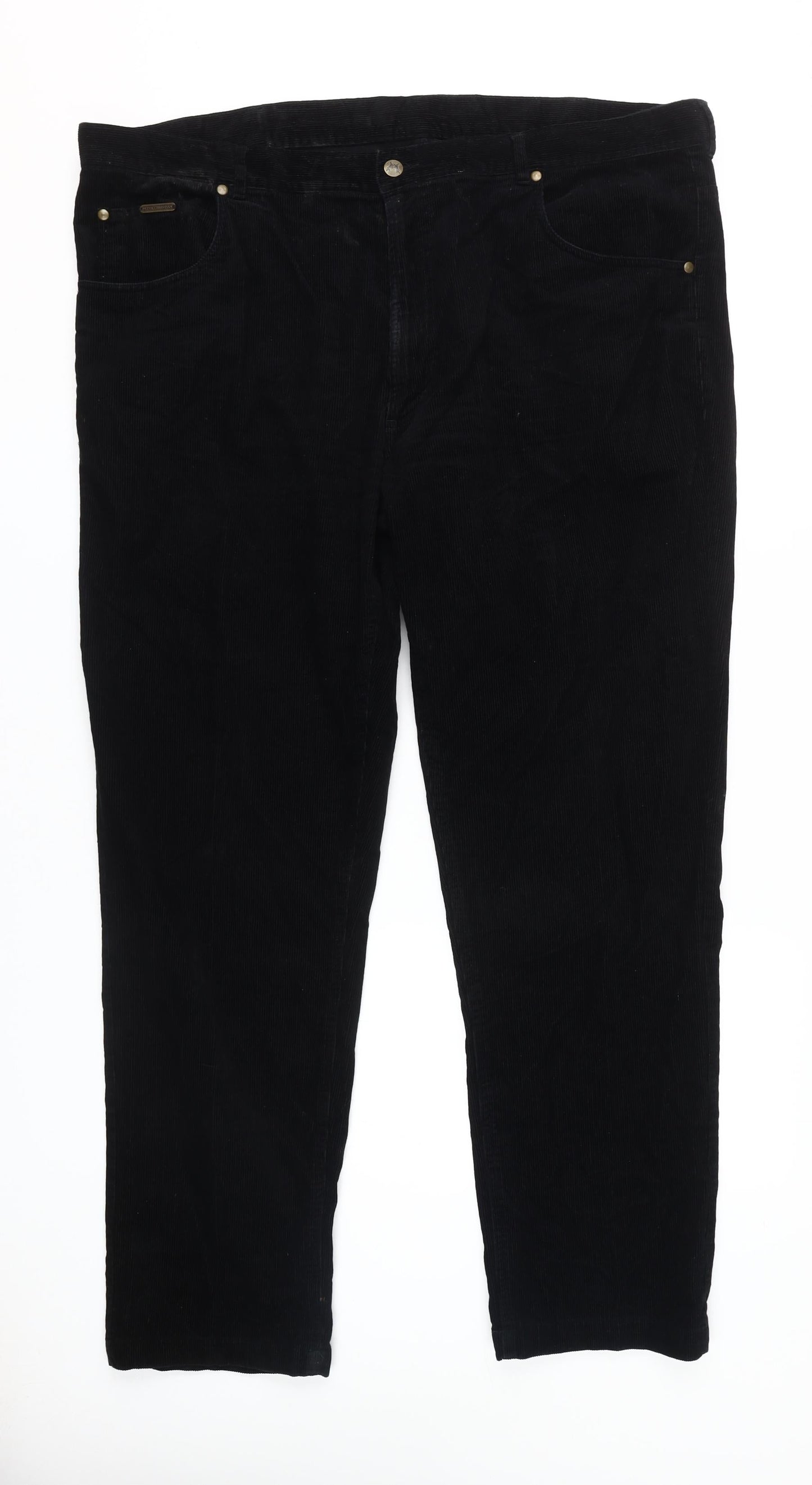 Peter Christian Men's Black Corduroy Trousers, Size 44