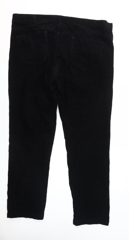 Peter Christian Men's Black Corduroy Trousers, Size 44