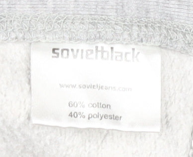 Soviet Black Men's Grey Pullover Hoodie S