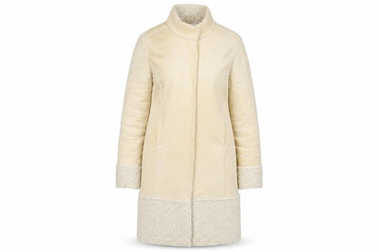 Womens UK Size 10 Miss Selfridge Beige Overcoat