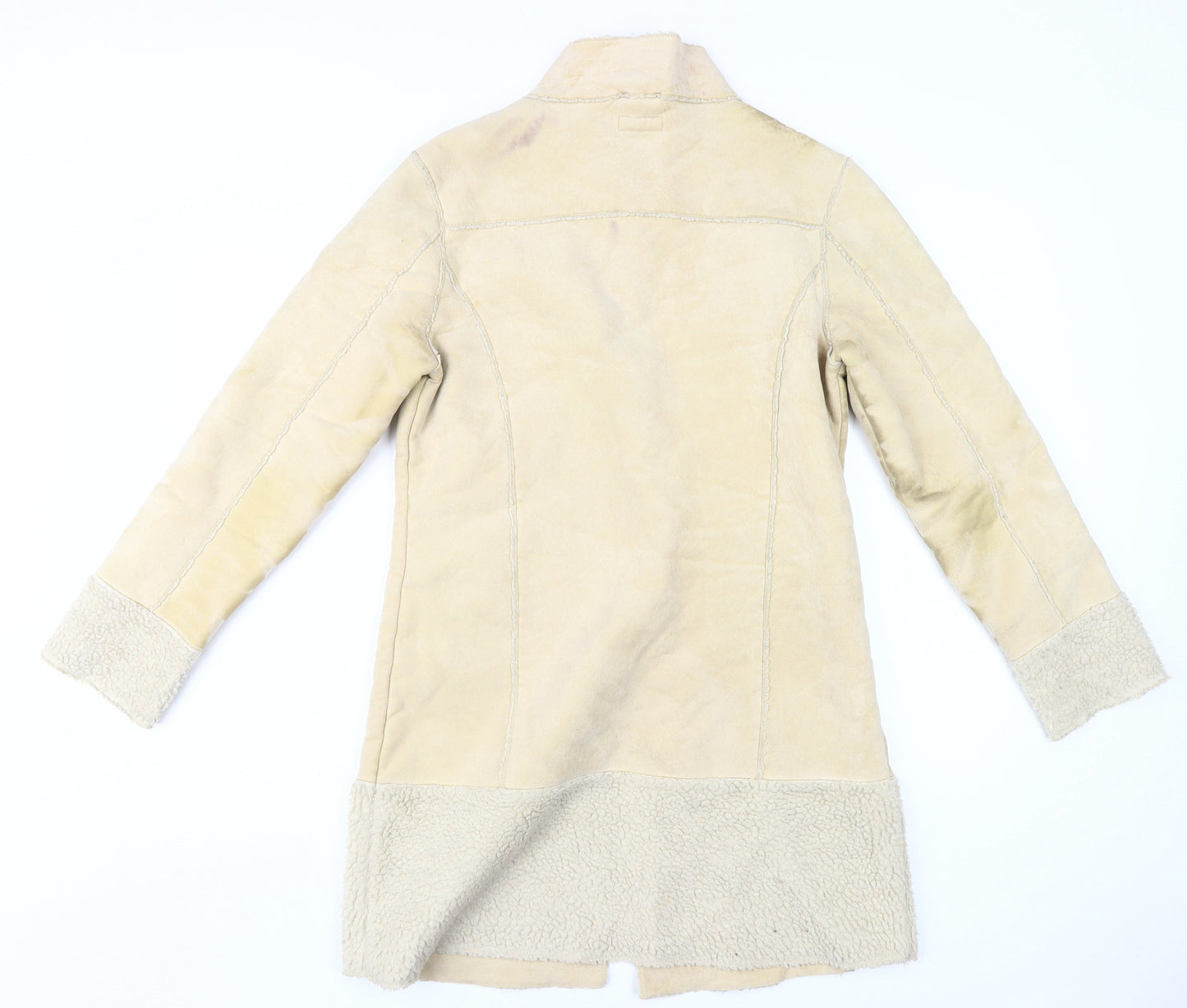 Womens UK Size 10 Miss Selfridge Beige Overcoat