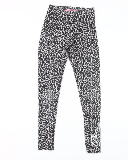Pineapple XS Women Black Animal Print Leggings