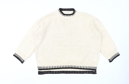 Katchme Women's Ivory Jumper S/M Crew Neck