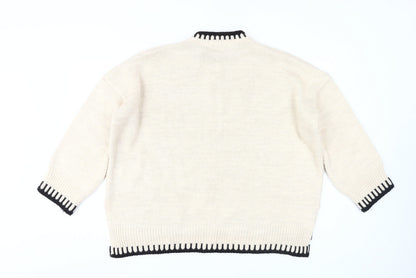 Katchme Women's Ivory Jumper S/M Crew Neck