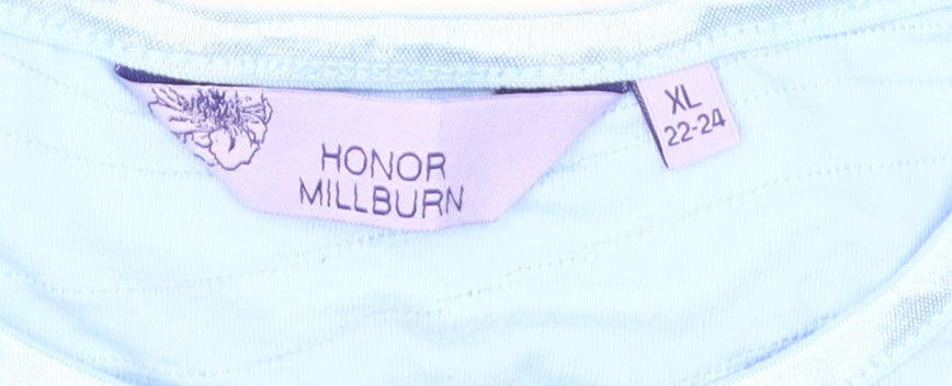 Womens UK Size 22-24 Honor Millburn Blue  T-Shirt