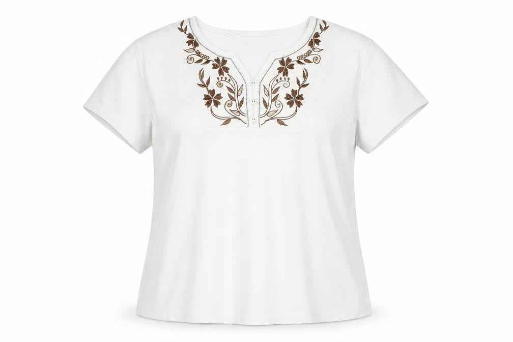 Womens UK Size XL Isle White  T-Shirt