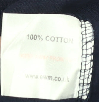 Isle Women's Blue Embroidered Cotton T-Shirt