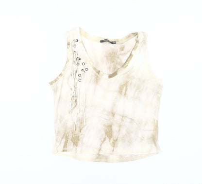 Womens UK Size 16 River Island Beige  Tank