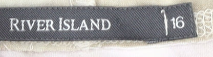 Womens UK Size 16 River Island Beige  Tank