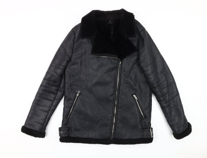 Missguided Women's Black Motorcycle Jacket Size 12