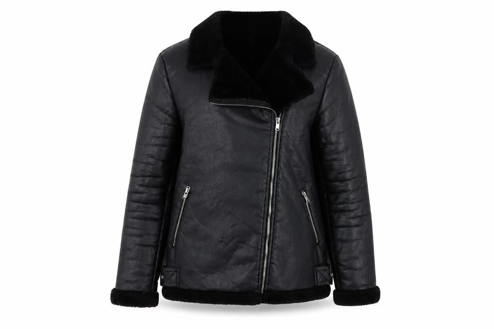 Womens UK Size 12 Missguided Black Motorcycle Jacket