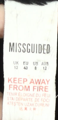 Missguided Women's Black Motorcycle Jacket Size 12