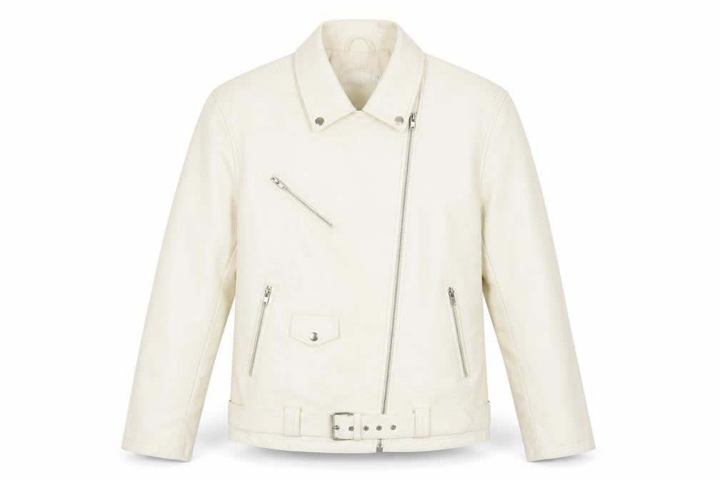 Womens UK Size 12 Asos Design White Motorcycle Jacket