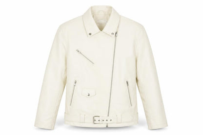 Womens UK Size 12 Asos Design White Motorcycle Jacket
