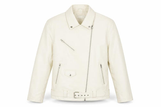 Womens UK Size 12 Asos Design White Motorcycle Jacket