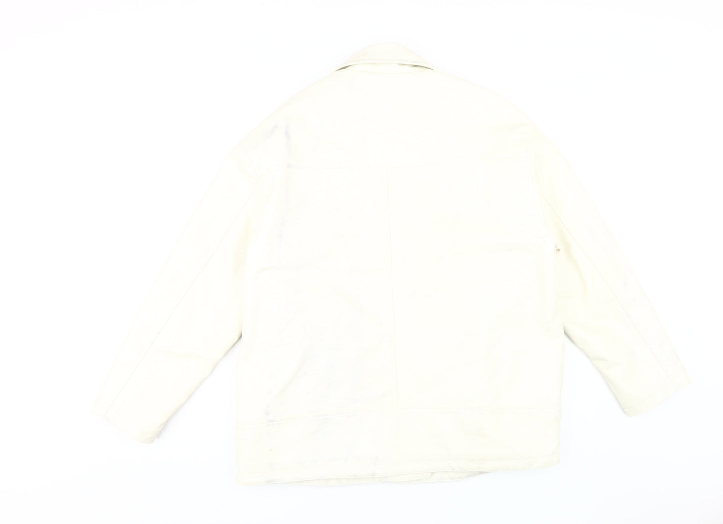 Womens UK Size 12 Asos Design White Motorcycle Jacket