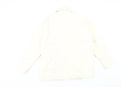 Womens UK Size 12 Asos Design White Motorcycle Jacket