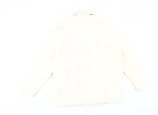 Asos Design Women's White Biker Jacket Size 12