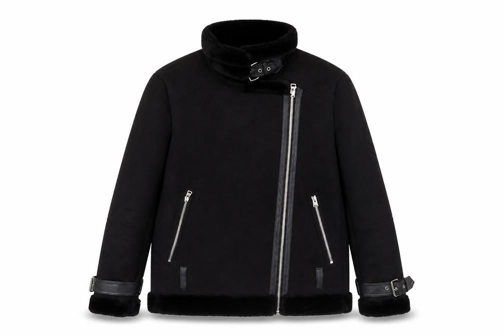 Womens UK Size 10 Topshop Black Biker Coat