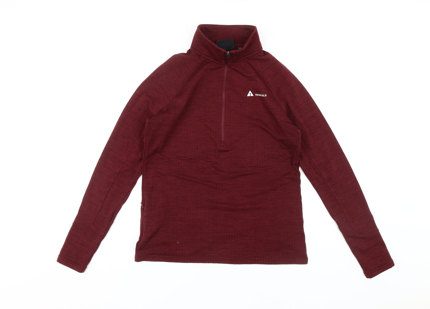 Technicals Unisex Red Quarter-Zip Sweatshirt Size 12