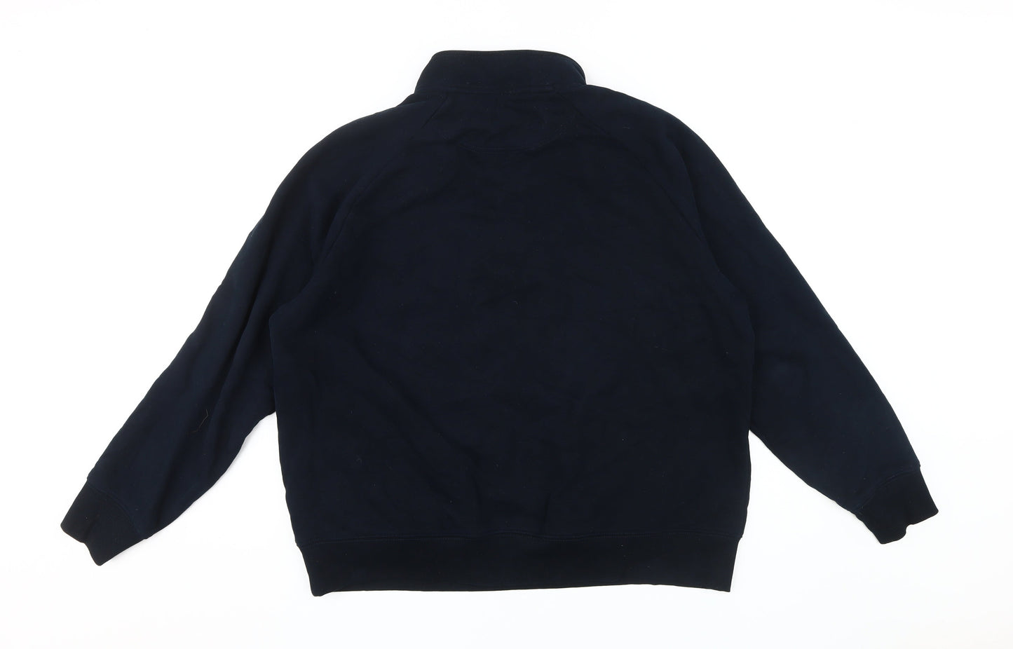 Mens UK Size XL Marks and Spencer Black 1/2 Zip Sweatshirt