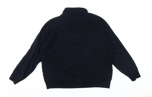 Mens UK Size XL Marks and Spencer Black 1/2 Zip Sweatshirt