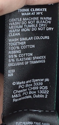 Mens UK Size XL Marks and Spencer Black 1/2 Zip Sweatshirt