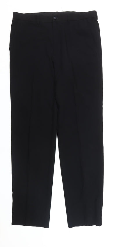 Marks and Spencer Men's Black Dress Pants Regular Fit