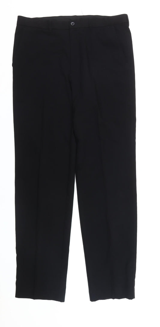 Marks and Spencer Men's Black Dress Pants Regular Fit