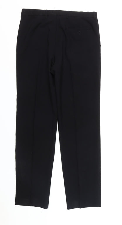Marks and Spencer Men's Black Dress Pants Regular Fit