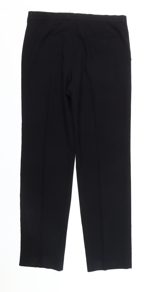 Marks and Spencer Men's Black Dress Pants Regular Fit