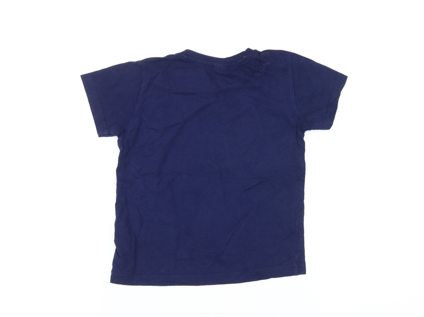 Peppa Pig Boys Blue T-Shirt Short Sleeve Size 5-6 Years