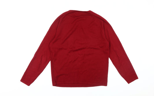 Red Herring Men's Medium Red Pullover Jumper