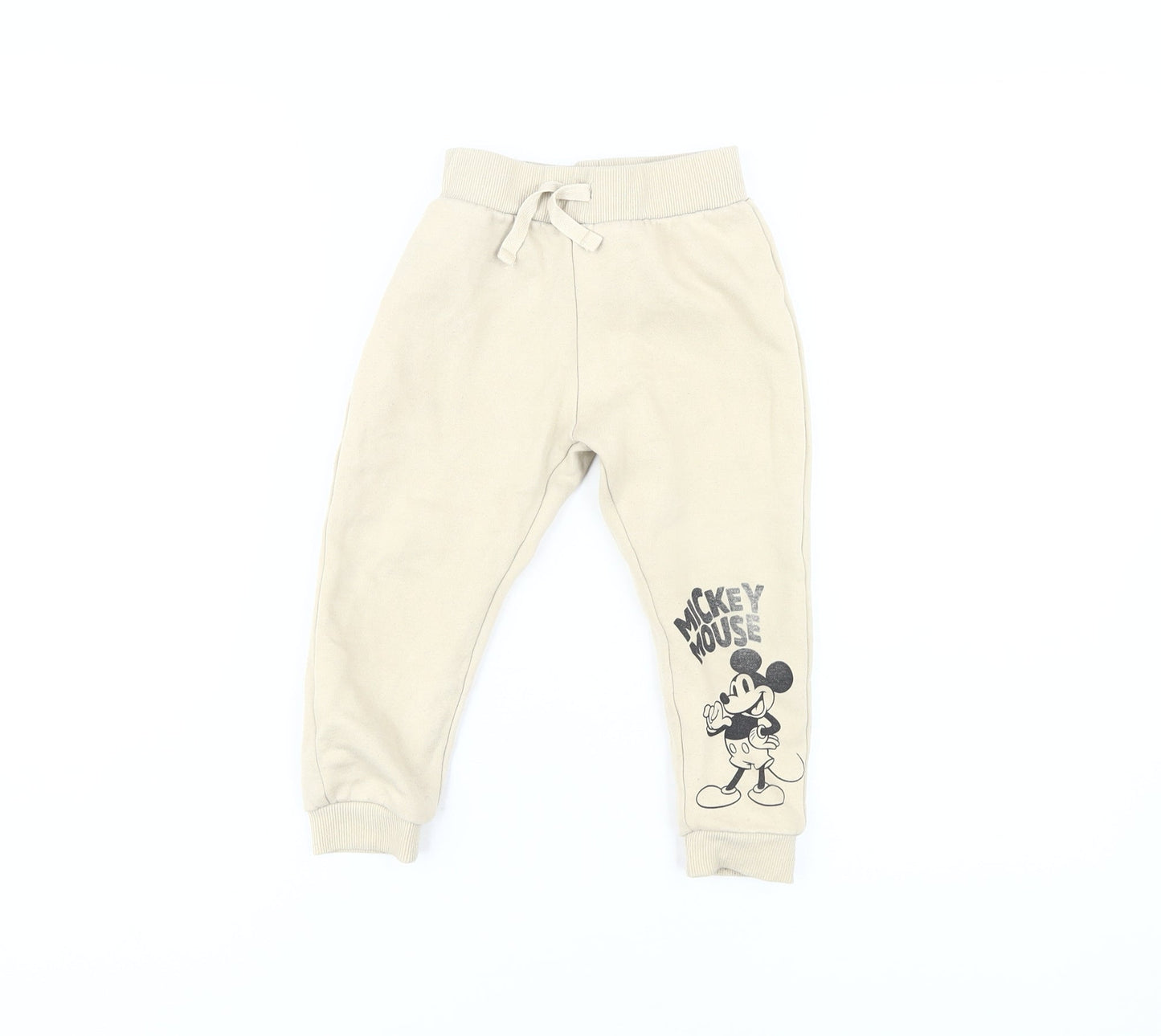 Disney Unisex Baby Beige Joggers - Mickey Mouse 24 Months