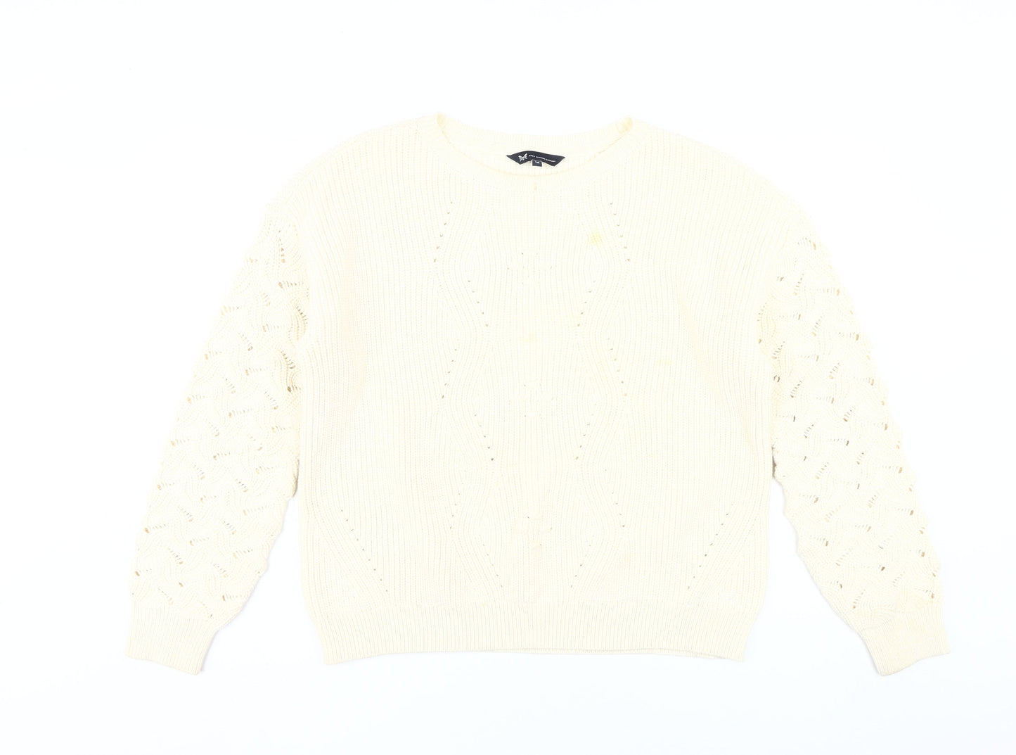 Crew Clothing Company Women’s Ivory Knit Jumper Size 16