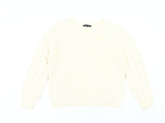 Crew Clothing Company Women’s Ivory Knit Jumper Size 16