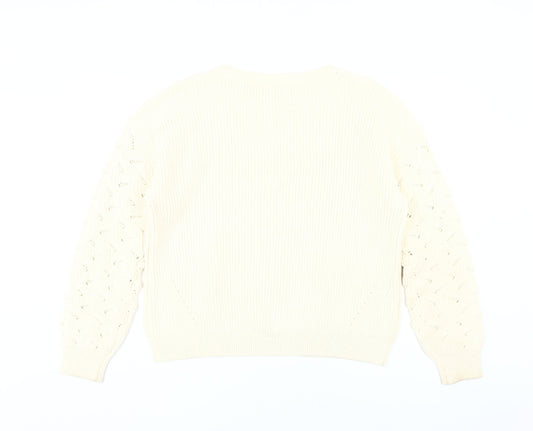 Crew Clothing Company Women’s Ivory Knit Jumper Size 16