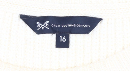 Crew Clothing Company Women’s Ivory Knit Jumper Size 16